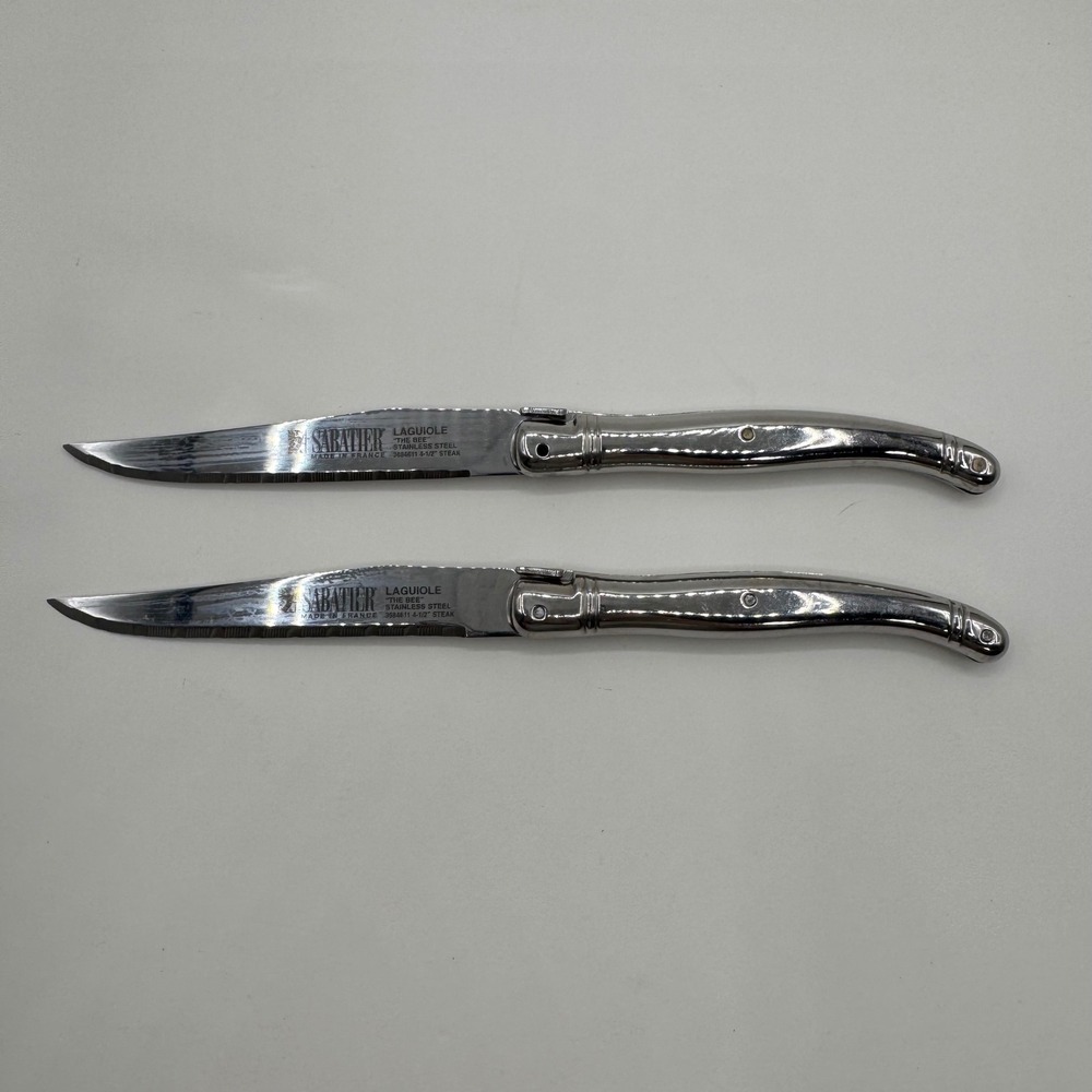 Sabatier Laguiole The Bee Steak Knives Set of 2 Stainless Steel 4.5in France